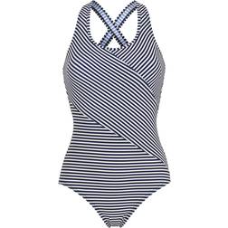 Abecita Brighton Racer Back Swimsuit - Navy Blue/White