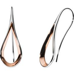 Skagen Kariana Two-Tone Loop Earrings - Silver/Rose Gold