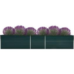 vidaXL Plantenbak Verhoogd 400 x 80 x 77 cm Gegalvaniseerd Staal