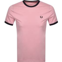 Fred Perry Ringer T-shirt - Chalky Pink