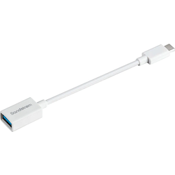 Sandstrøm USB C - USB A M-F Adapter 0.2m