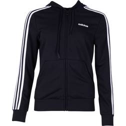 Adidas Essentials 3S Full Zip Hoodie Black/White Female