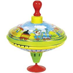 Goki Humming Top with Wooden Handle Train 53058