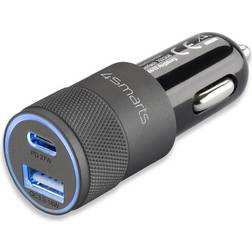 4smarts Rapid Car Charger 27W, QC3.0, PD Blue Black