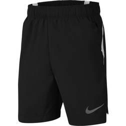 Nike Older Kid's Training Shorts - Black/White/Reflect Silver (CV9308-011)