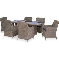 vidaXL 3057796 Ensemble repas de patio, 1 Table incluse 6 Chaises