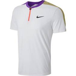 Nike Court Breathe Slam polo T-shirt Men - White/Wild Berry/Parachute Beige/Black