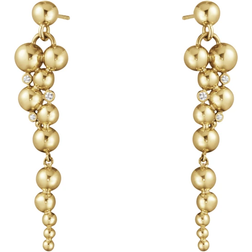 Georg Jensen 18K Yellow Gold Moonlight Grapes Diamond Drop Earrings