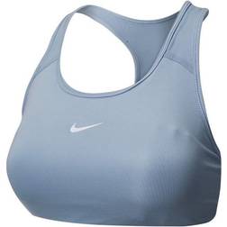 NIKE Dri Fit Swoosh Medium Support Bra - Ashen Slate/White