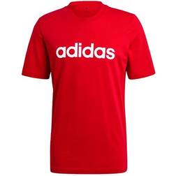 Adidas Essentials Embroidered Linear Logo T-shirt - Scarlet