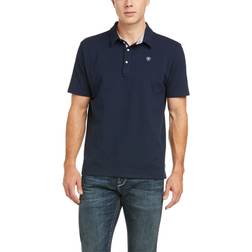 Ariat Medal Polo Shirt - Heather Gray Cotton