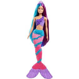 Barbie Dreamtopia Mermaid Doll with Extra Long Two Tone Fantasy Hair Hairbrush Tiaras & Styling Accessories