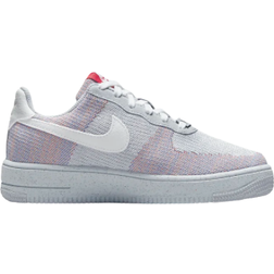 NIKE Air Force 1 Crater Flyknit GS - Wolf Gray/Pure Platinum/Gym Red/White