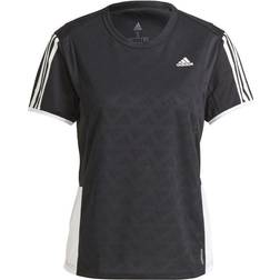 adidas Own The Run 3-Stripes Iteration T-shirt Women - Black/White