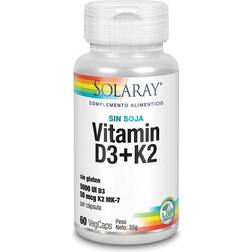 Solaray Vitamin D3 + K2 60 stk