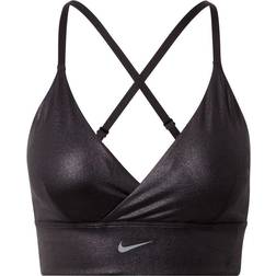 Nike Indy Padded Longline Sports Bra - Black/Smoke Grey