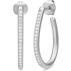 Julie Sandlau Infinity Pear Hoops - Silver/Transparent