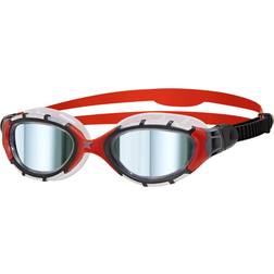 Zoggs Lunettes de Natation Predator Flex Titanium Regular Fit Rouge Noir