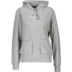 NIKE Sportswear Swoosh French Terry Hoodie - Dark Grey Heather/White