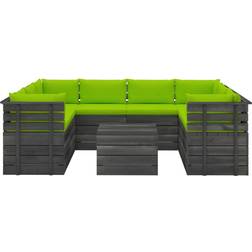 vidaXL 3062066 Lounge-Set, 1 Tisch einschl. 8 Sofas