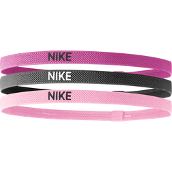 Nike Elastic Hairband 3-pack - Spark Pink/Gridiron/Prism Pink