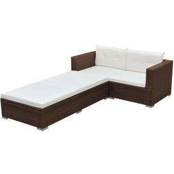 vidaXL 42747 Lounge-Set, Tisch einschl. 1 Stühle & 2 Sofas