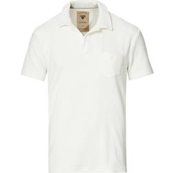 Oas Solid Terry Polo Shirt - White