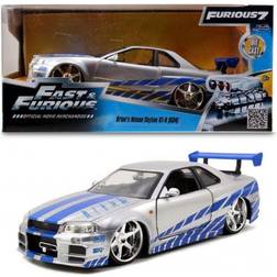 Jada Fast & Furious Car Brians Nissan Skyline Gtr-R 1:24