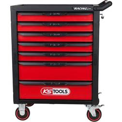 KS Tools Chariot d'atelier RACINGline NOIR/ROUGE avec 7 tiroirs et 515 outils Premium