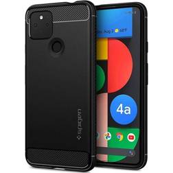 Spigen Rugged Armor Pixel 4A Hoesje Zwart