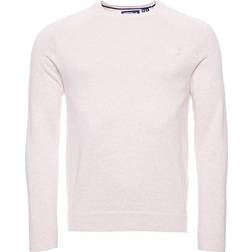 Superdry Orange Label Cotton Jumper - Dusted Silver Pink Marl