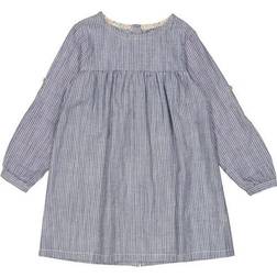 Wheat Dress Anine - Cool Blue Stripe