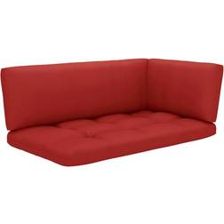 vidaXL 314664 3pcs Stolsdyna Röd (103x58cm)