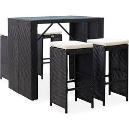 vidaXL 49568 Conjunto de Bar Exterior, 1 Mesa incl. 4 Sillas