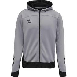 Hummel Lead Zip Poly Hoodie - Grey Melange