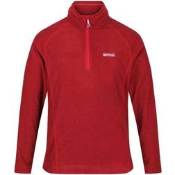 Regatta Montes Lightweight Half Zip Mini Stripe Fleece Top - Chinese Red Black