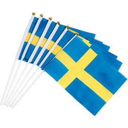 Hisab Joker Decor Swedish Hand Flag Blue/Yellow 6-pack