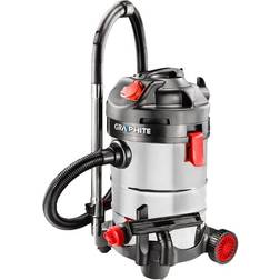 Graphite Nass- und Trockensauger 1500 W Edelstahltank 30 l