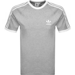 Adidas 3 Stripe T Shirt Grey