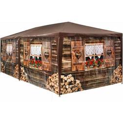 tectake Gazebo with 6 Side Panels 6x3 m