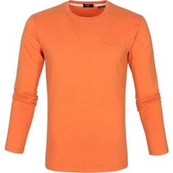 Superdry Original & Vintage Organic Cotton Orange Label Embroidered Top - Rust Orange Marl