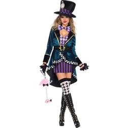 Leg Avenue Kvinnlig Mad Hatter Deluxe Maskeraddräkt