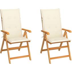 vidaXL 3062379 2-pack Trädgårdsmatstol, Positionsstol