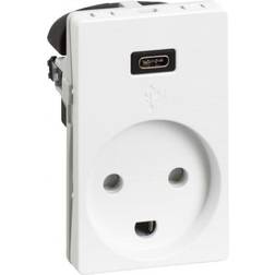Lauritz Knudsen LK Fuga med Jord og 5V USB-C Lader 13A - 1.5 Modul