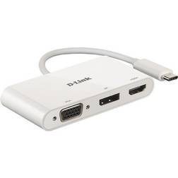 D-Link USB C-HDMI/VGA/Displayport M-F 0.1m