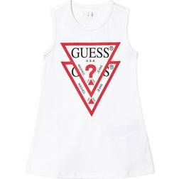 Guess Logo Sleeveless T-shirt Dress - True White (#J92K57K82F0-TWHT)