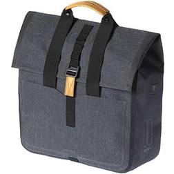 Basil Bolsa Tras. Urban Dry Shopper C/reflectante Gris Oscuro Impermeable 25l(34x16x48)cierre Ajust