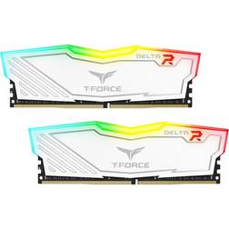 TeamGroup Mémoire RAM Delta RGB DDR4 3200 PC4-25600 32GB 2x16GB CL16 Blanc