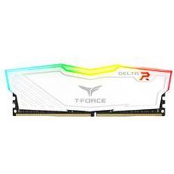 TeamGroup Mémoire RAM T-Force Delta RGB TF4D432G3600HC18JDC01 32Go (2x16Go) DDR4 3600MHz CL18 Blanc