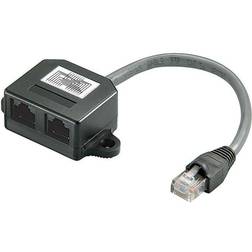 MicroConnect RJ45-2xRJ45 Cat5e M-F 0.2m